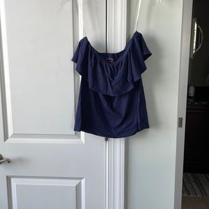 Lilly Pulitzer Strapless Navy Top Size Medium